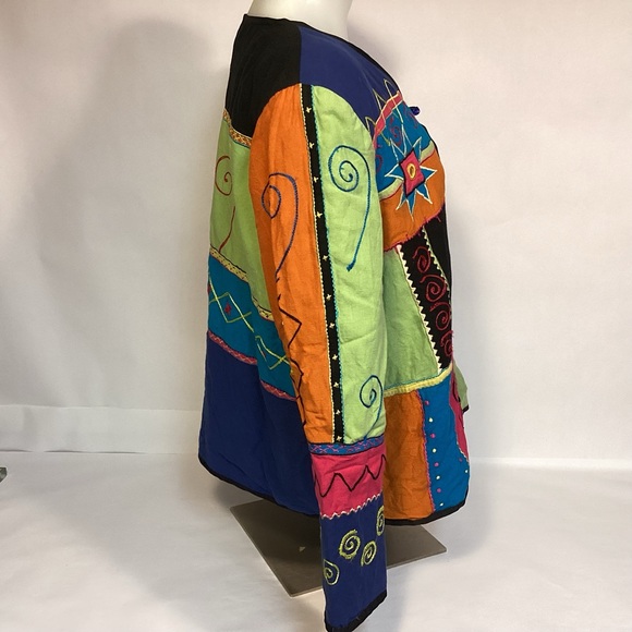 Indigo Moon colorful womens jacket size large - Picture 3 of 7